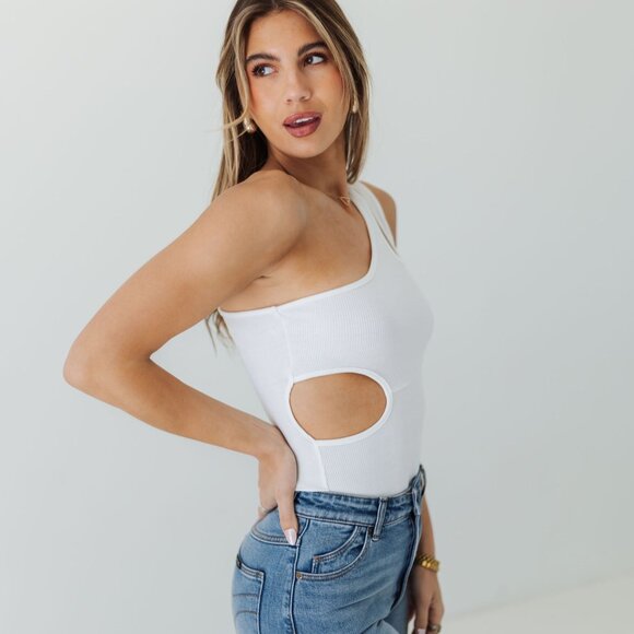 Sleeveless Cut Out Body Suit | Off White - Picture 5 of 11